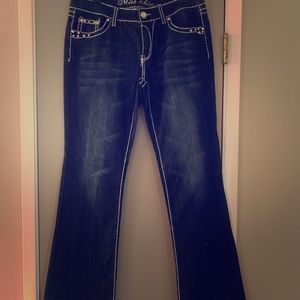 Miss Chic boot cut bling jeans
